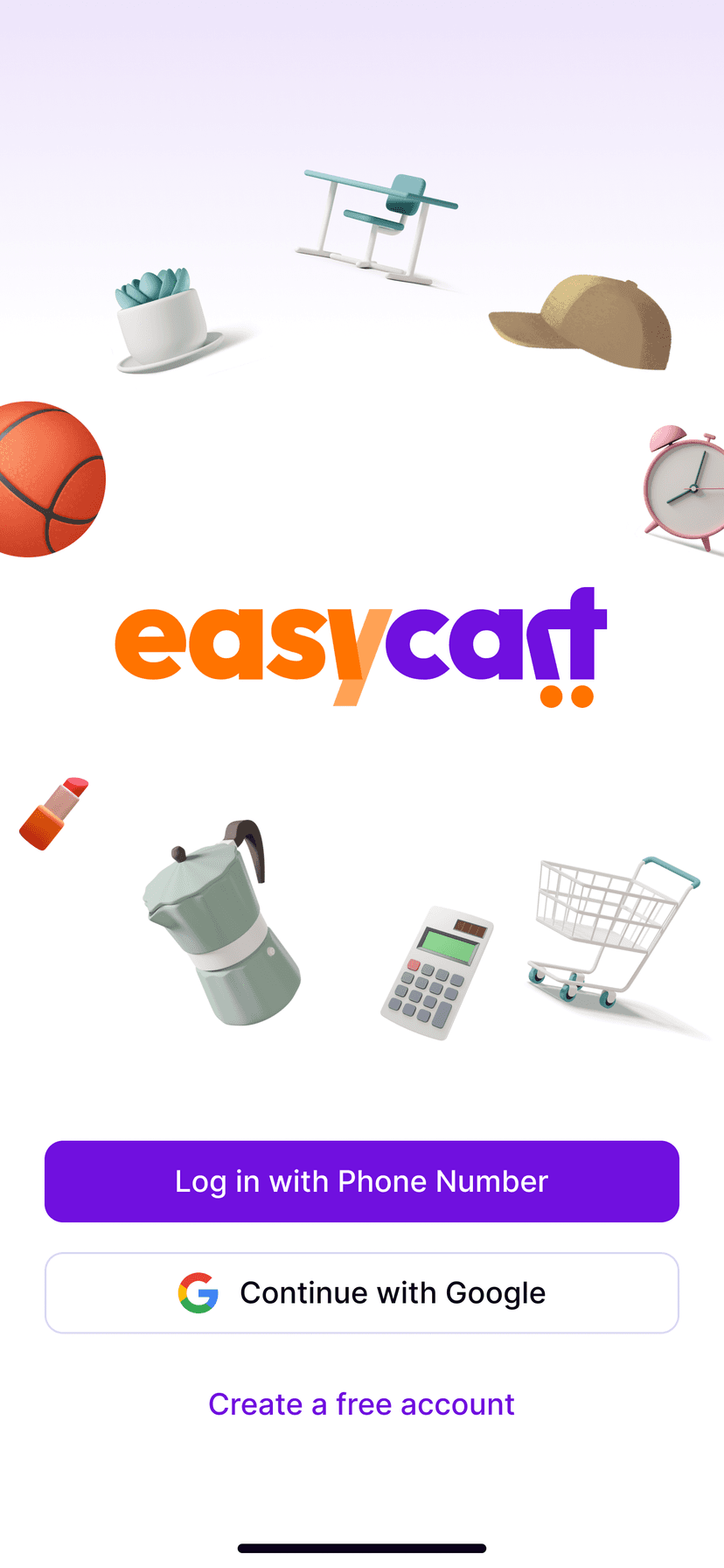 Easy-Cart App screen 1